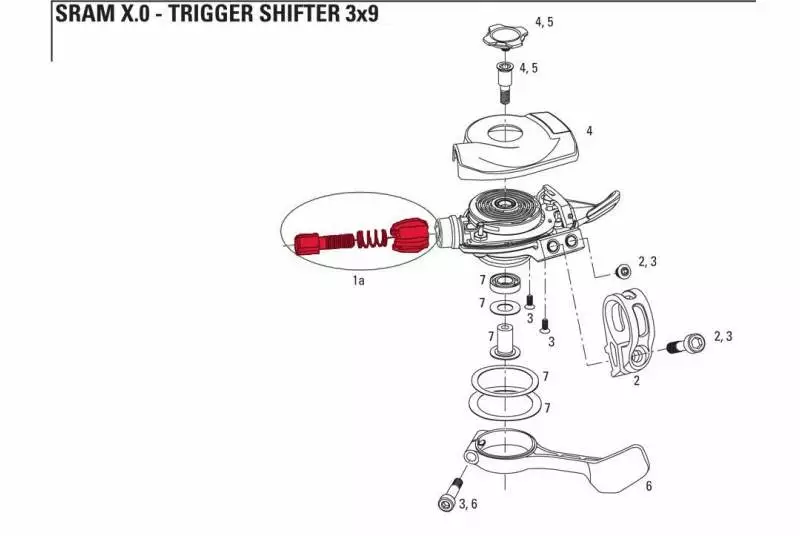 Tensor Mando Sram Trigger X0/X9/X7 2007-2009 (3 Piezas) 4 Tensor Mando Sram Trigger X0/X9/X7 2007-2009 (3 Piezas) - Imagen 2